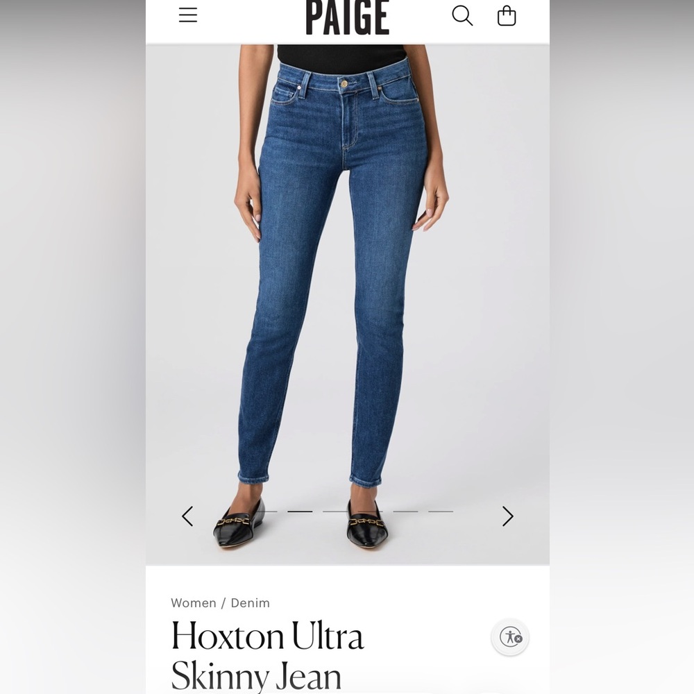PAIGE Hoxton Skinny Blue Jeans